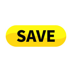 Save Button Text In Yellow Rounded Rectangle Shape For Promotion Sign Information Announcement Business Marketing Social Media
