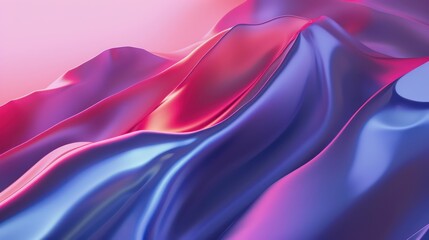Blue ultraviolet liquid waves abstract background. Generative AI