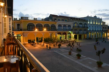 Zelfklevend Fotobehang View at Vieja square at Havana on Cuba © fotoember