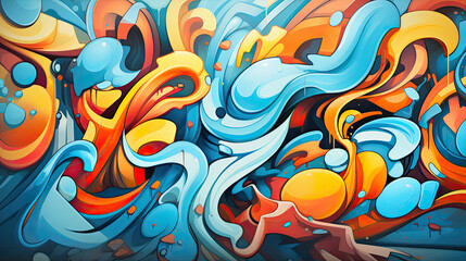 Obraz premium Graffiti wall abstract background. Idea for artistic pop art background backdrop. 