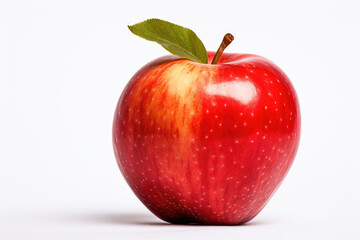 Single apple isolated white background