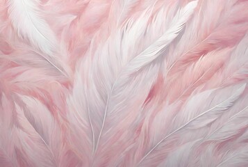 Abstract Pastel Pink and White Feather Texture Background 