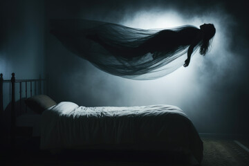 Sleep paralysis image - obrazy, fototapety, plakaty