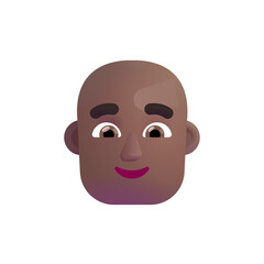 Man: Bald : Medium-Dark  Skin Tone