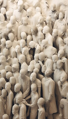 Fototapeta premium Social anxiety or social phobia minimal wallpaper