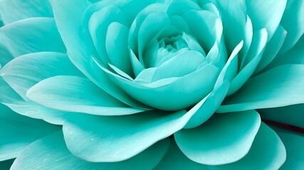 Close up to aquamarine flower petals. Pattern of petals
