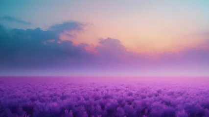 Zelfklevend Fotobehang Lilac landscape background. © Inna Nyan