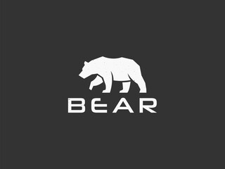 bear logo vector illustration. bear silhouette logo template