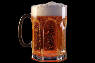glass of beer on wooden table