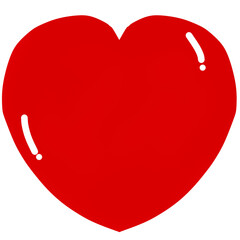 red heart isolated