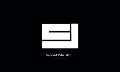 EJ, JE, E, J abstract letters logo monogram