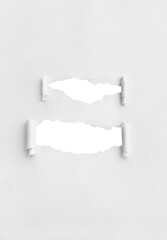 White Torn Paper Background