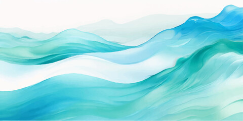 abstract soft blue and green abstract water color ocean wave texture background. Banner Graphic Resource as background for ocean wave and water wave abstract graphics