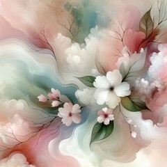 Sakura in Abstraction: A Colorful Rhapsody