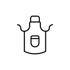 Apron outline icons, minimalist vector illustration ,simple transparent graphic element .Isolated on white background