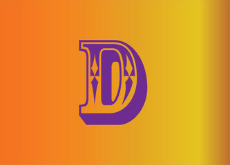 D letter logo design, D logo, D letter, art logo, abstract trendy graphics, alphabet, text logo