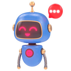 Robot Character 3D Icon Illustration