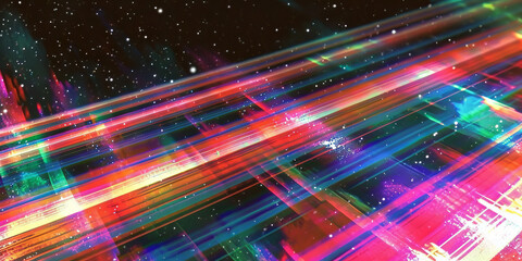 Cosmic Glitter Stripes Background