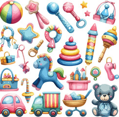 Obraz premium set of toys for children