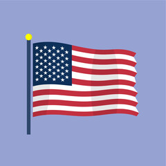 vector flat an american flag