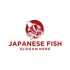 Japanese fish logo vector illustration
