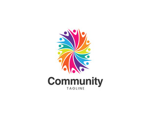 Colorful Vibrant Social Community Logo Design Template