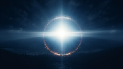 Obraz premium Radiant Emanations: A Mesmerizing Symphony of Light – Exploring the Enchanting Dance of Soft Light, Leaks, and Illuminating Circles in a Captivating Visual Spectacle