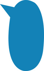 Speech Bubble colorful icon. Talk bubble. Cloud speech bubble. Vector flat isolated on transparent background. Outline vintage design, pop art trendy style chat symbol