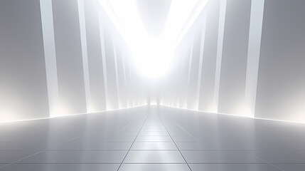 Empty room with neon space for design