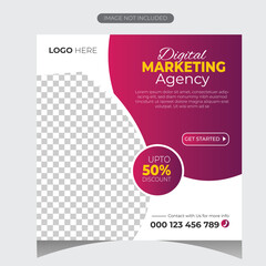 Modern and creative client testimonial social media post design. Customer service feedback review social media post or web banner