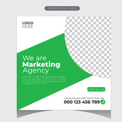 Corporate social media post design. Digital and online marketing social media banner design template.