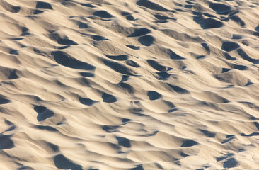 White sand in nature as an abstract background. Texture