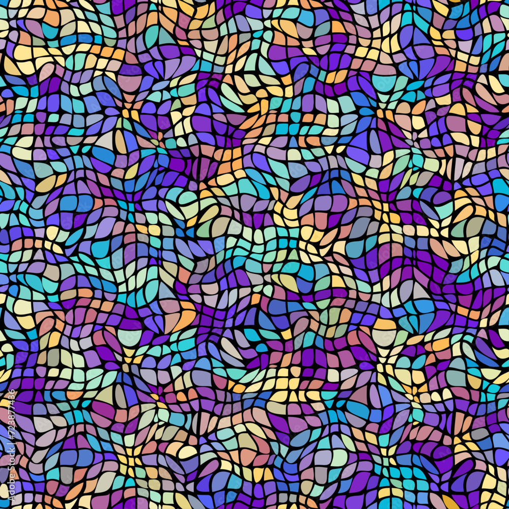 Poster geometric seamless vector pattern. abstract mosaic background.