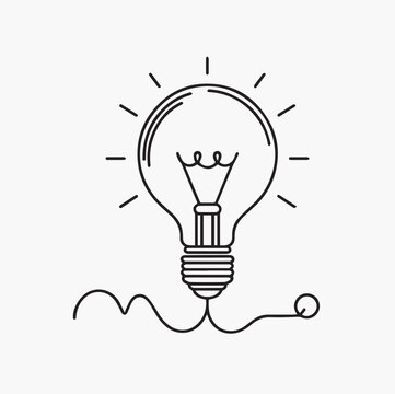 light bulb idea line style icon vector illustration design, vector illustration design