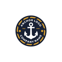 A simple and modern anchor logo which is very suitable for shipping industry logos, ports and the like