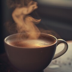 cup of coffee with smoke