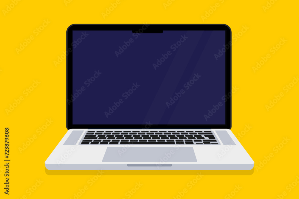 Leinwandbilder modern laptop mockup front view. computer screen. laptop computer with empty screen. laptop, noteboo