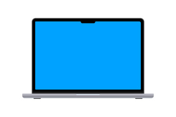 Laptop isolated on a white background. Computer screen. Modern laptop mockup front view Vector illustration
