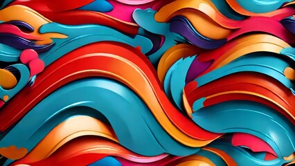 pattern of background pattern with fishes Colorful abstract background with waves Abstract Smooth...