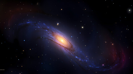 Space galaxy background, 3D illustration of nebulae in the universe