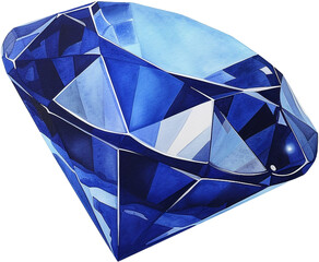 Gemstone Giggles: A Simple Cartoon of a Sapphire