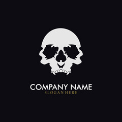 Cool skull logo. Skull vector illustration.