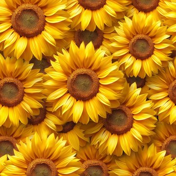 Sunflowers flowers, Background of fresh Sunflowers arranged together on whole image 