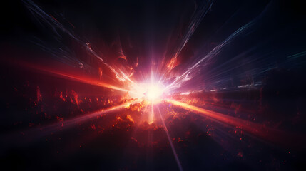 Obraz premium Cosmic illustration showing vibrant cosmic background