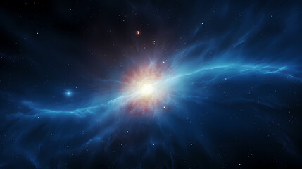 Fototapeta premium Cosmic illustration showing vibrant cosmic background