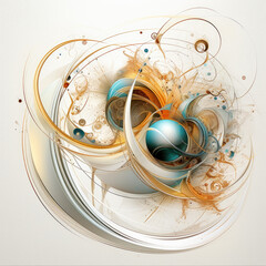 abstract circles with white background 