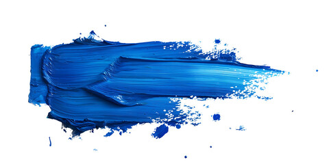 Lines of blue oil paint on transparent background PNG