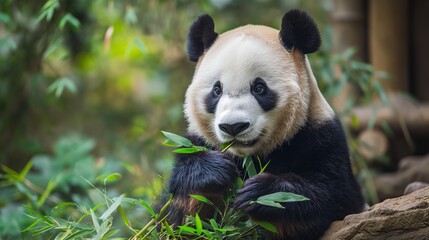 Fototapeta premium Panda's Snack Time