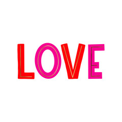 Love Valentine Lettering Design