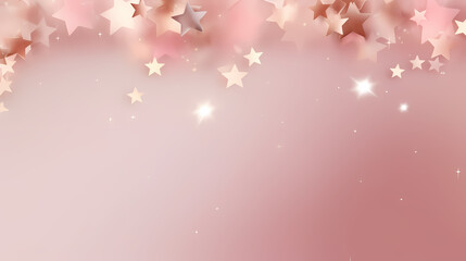Flat lay composition for festive background with festive decorations and stars